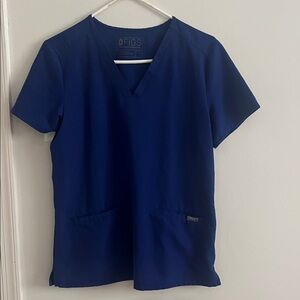 Figs Royal Blue V-Neck Scrub Top